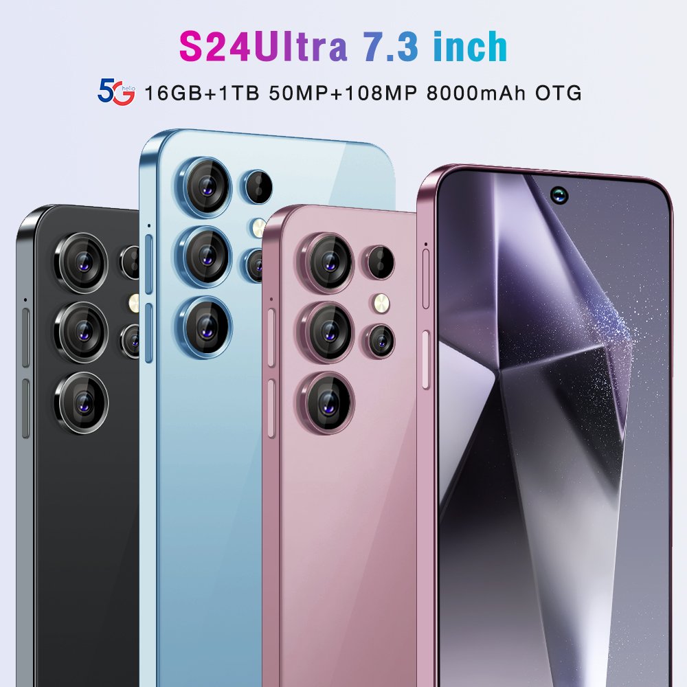Original phones s24 ultra Smartphones For s24 ultra 16GB+1TB 5G Dual SIM Cellphone Mobile Phone s24 ultra 5g smartphone