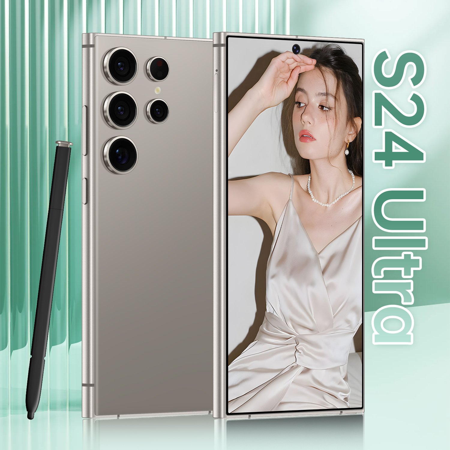 Wholesales S24 Ultra 5G Smartphone 7.2 Inch Large Screen 4G 5g Network with Dual SIM 12gb + 1TB with Stylus Android 13 Phone