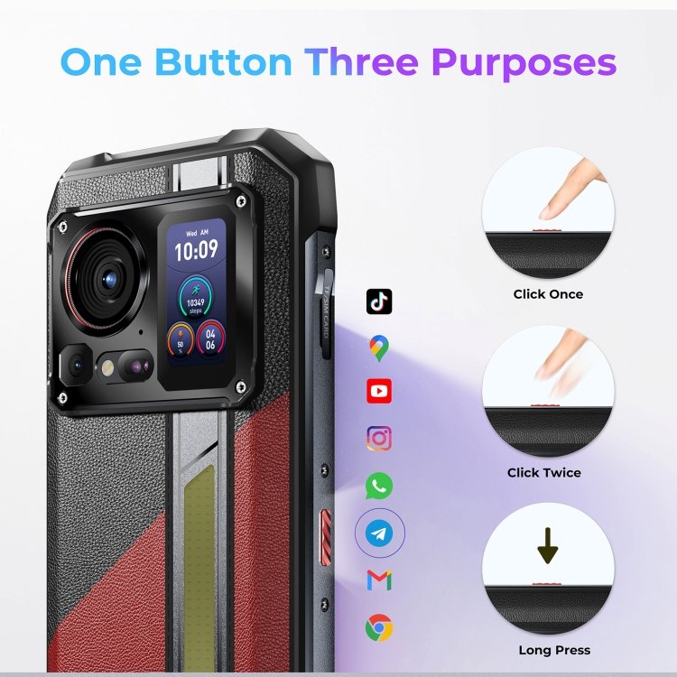 2024 Hot selling HOTWAV Hyper 7 Pro Rugged Phone 16GB+256GB 6.6 inch 10800mAh battery Android 14 5G smartphone