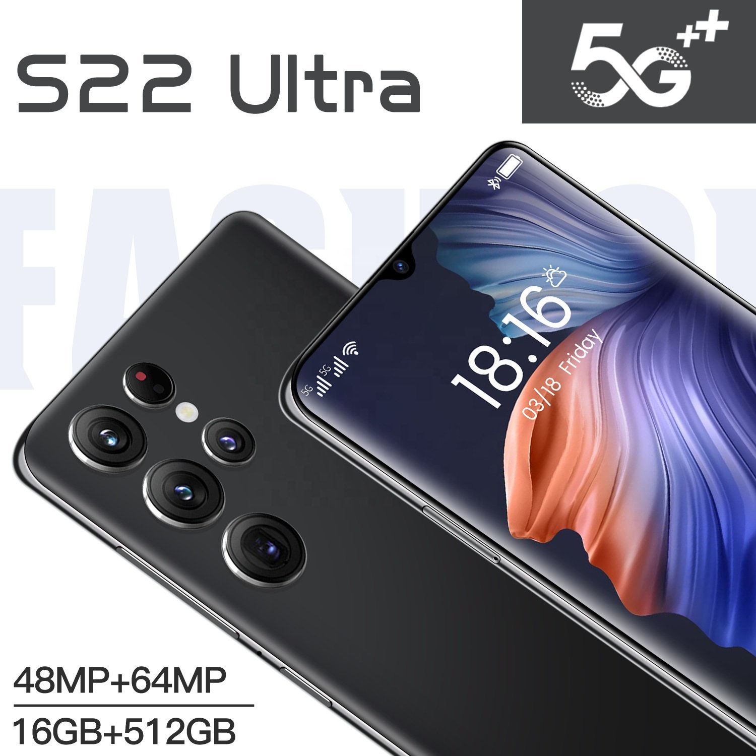 5g Smartphone S22 Ultra Cell Phone 6.7 Inch Full Screen 16gb+512gb Android Mobile Phones With Face Id Original Unlocked
