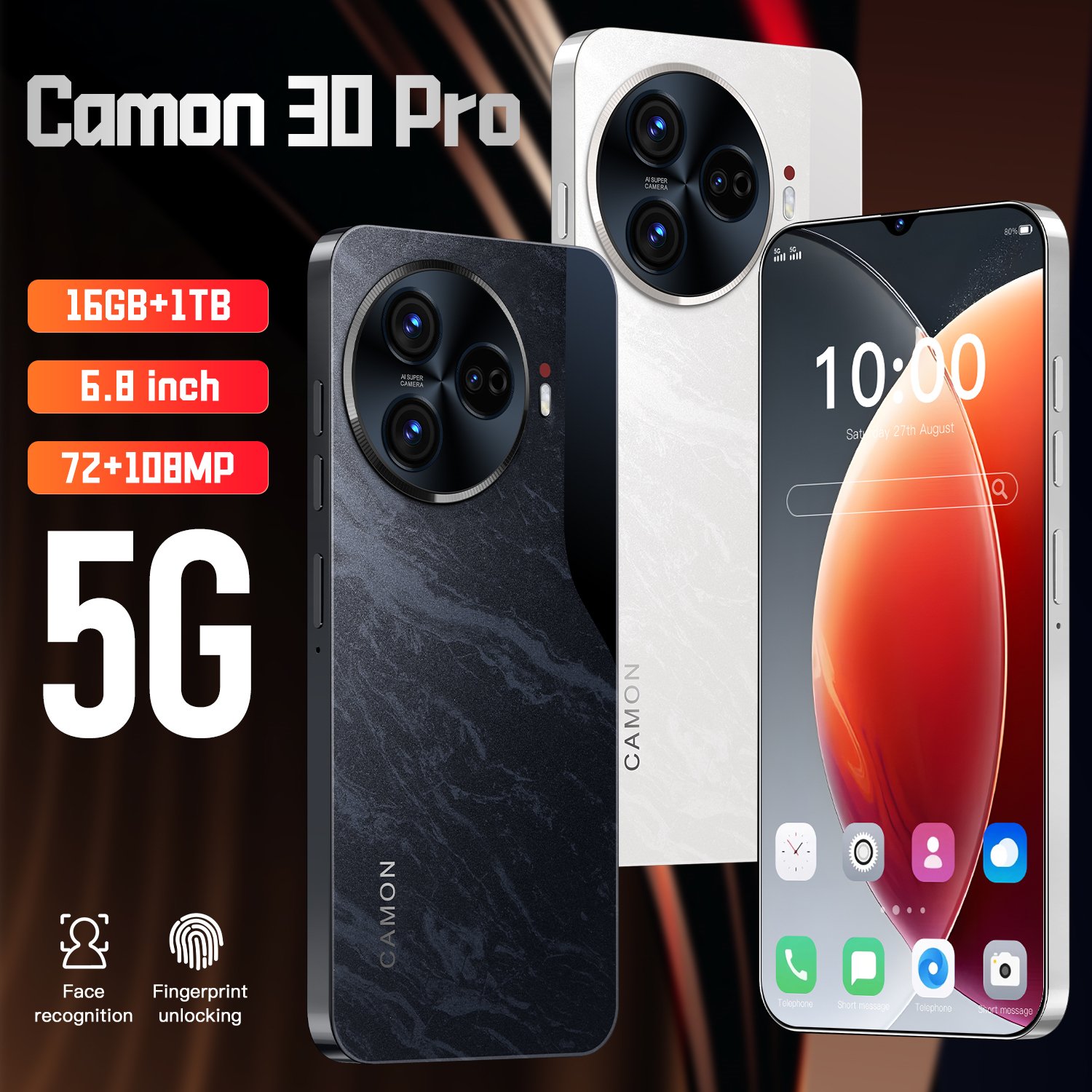 Wholesale Global Camon 30 Premier 5G Smartphone Unlocked 6.8 Inch 4G/5G Android Mobile