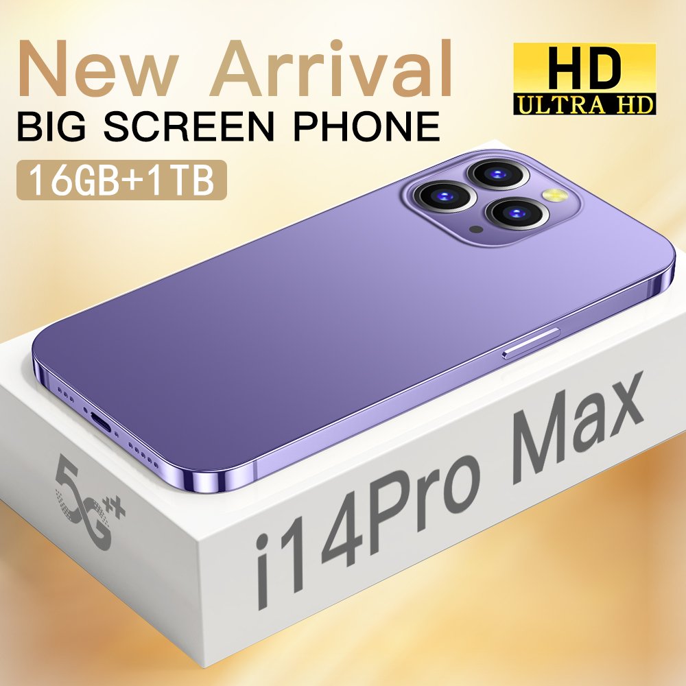 Original 5G Smartphone For 14 Pro Max Smart Phone i14 14 16G 1TB Mobile Phone Dropshipping Unlocked Cheap telefono inteligente
