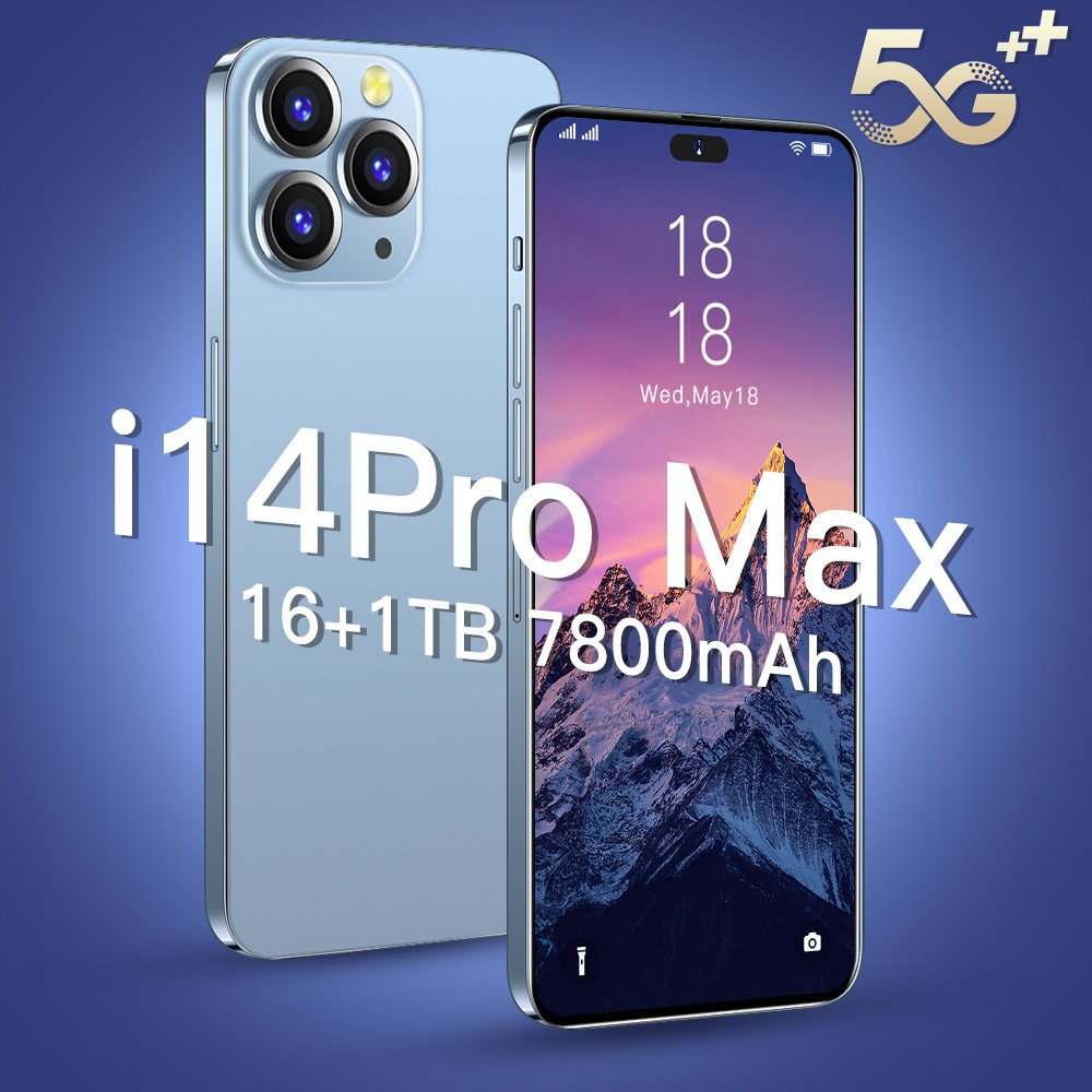 Original 5G Smartphone For 14 Pro Max Smart Phone i14 14 16G 1TB Mobile Phone Dropshipping Unlocked Cheap telefono inteligente