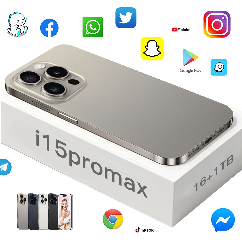 2024 original i15 phone 15 pro max 5g smartphone new arrival 6.7 Inches 16GB+512GB phone 15 clone Unlocked Android Mobile Phones