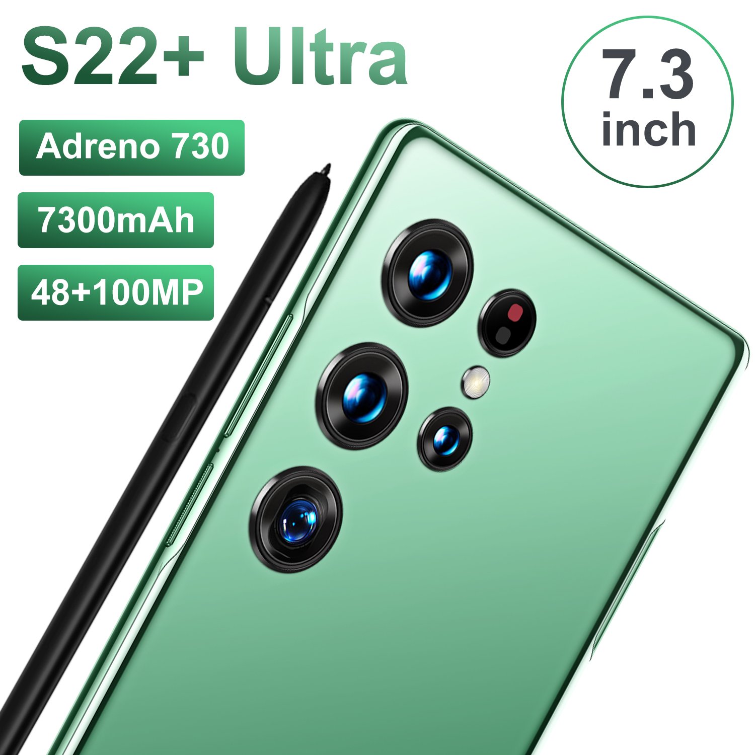 New S22 Ultra Phone Global Version 7.3 Inch Smartphone 16gb+1tb Android Cellphones Original Unlocked 5g Mobile Phones