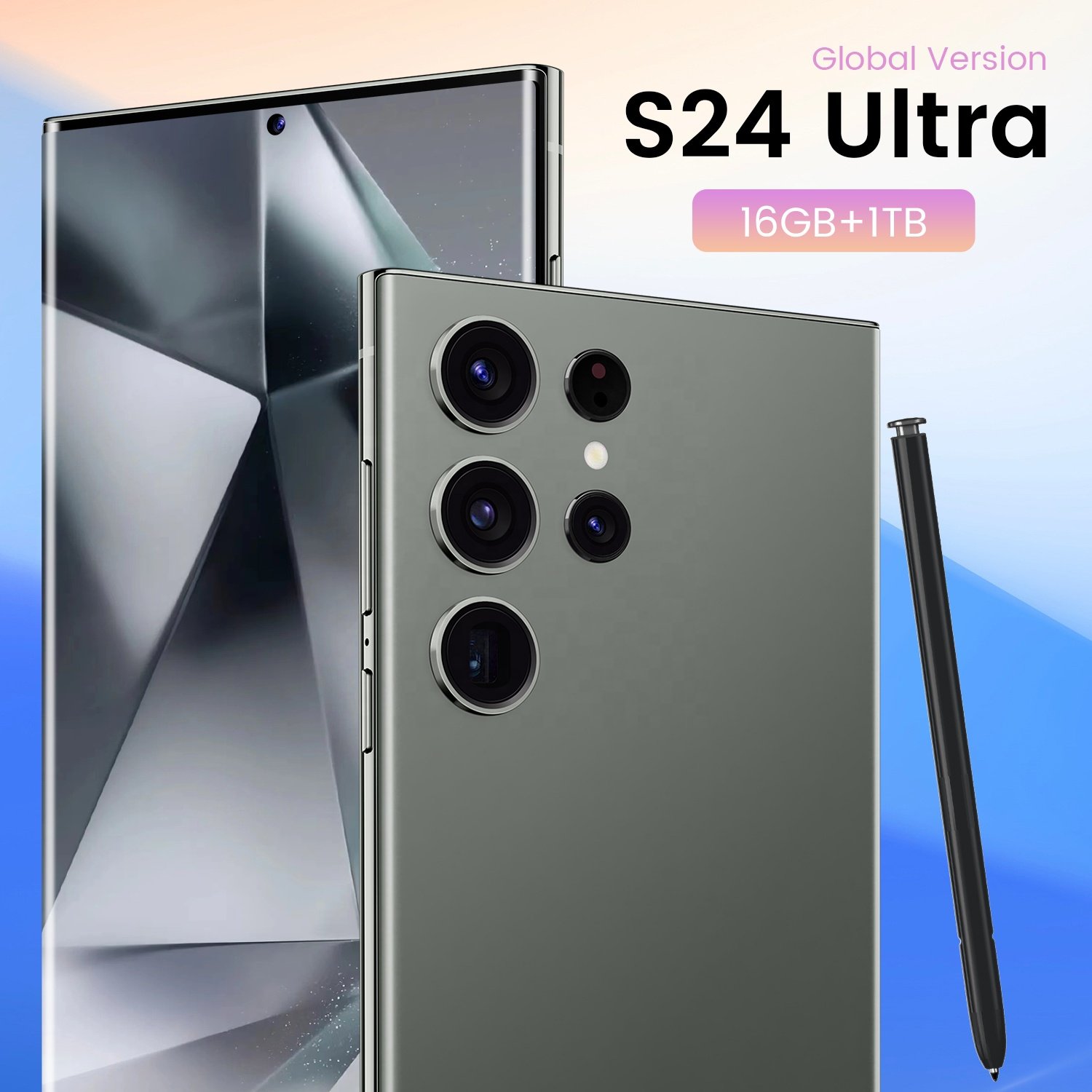 New original S24 Ultra 5G smartphone 16GB+1TB 10 core with stylus 7.3in large screen Cellphone Android 13 Mobile phones
