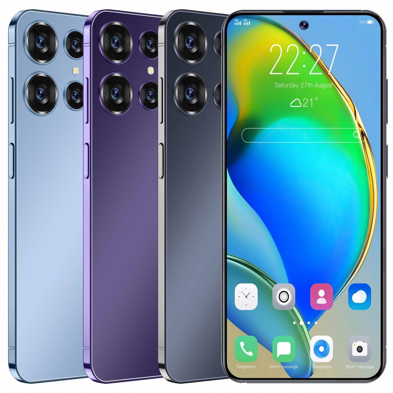 Hot Selling S24 ULTRA original 7.3 inch 16GB+1TB Unlocked Dual SIM 5G Smartphones Android 12 Cell Smart Mobile Phones