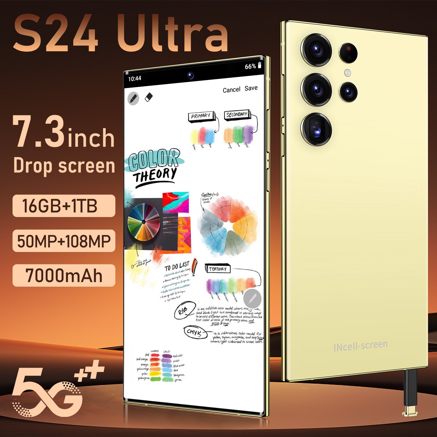 Leading Edge Wholesale S24 Android 5G Smartphone - 16GB RAM 1TB Storage Dual SIM Face Recognition Fingerprint Unlock