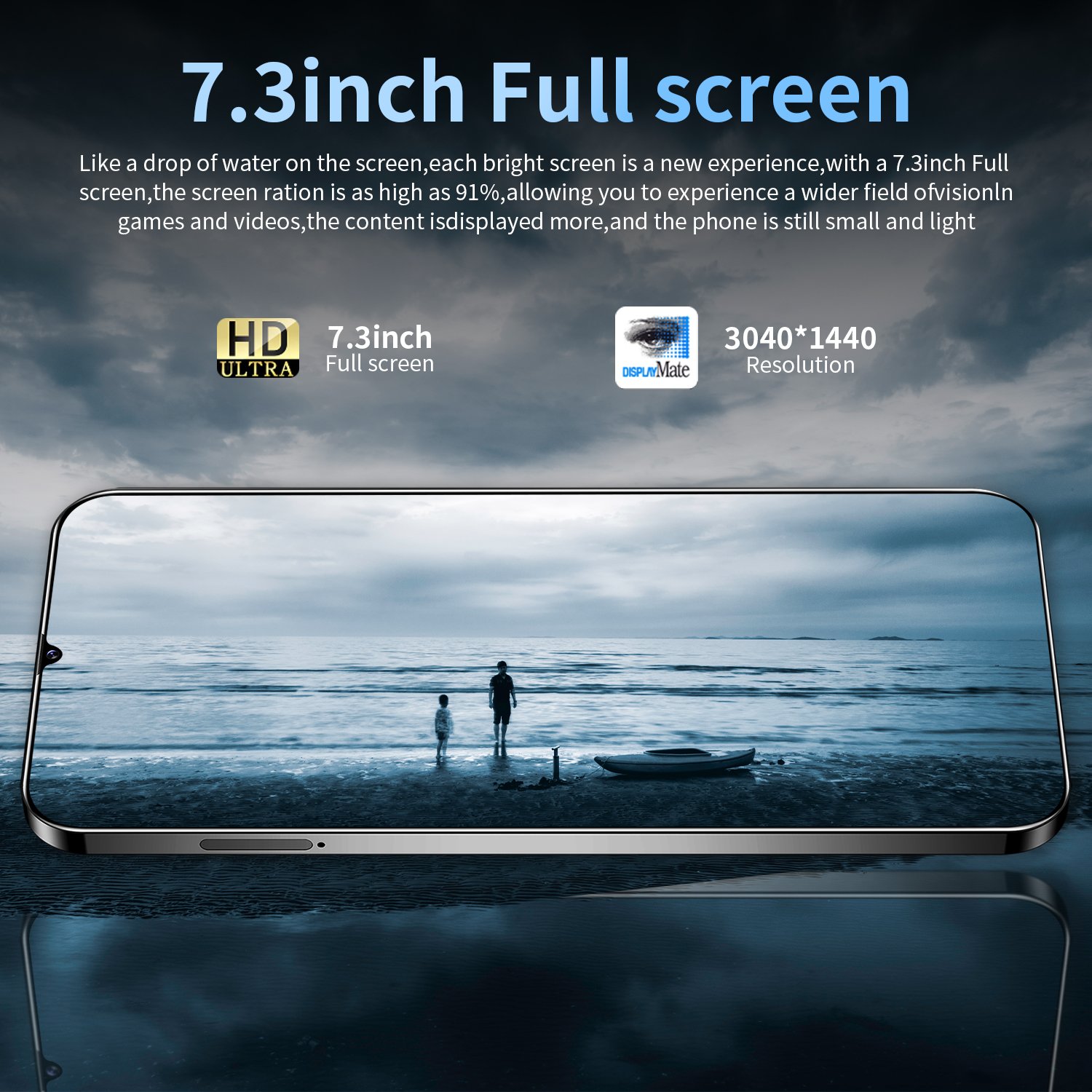 Hot Selling Original Celular Xiao M12S Ultra 16GB+1TB 7.3Inch 6800mAh 5G Smartphone Unlocked Cell Gaming Phone Mobile Phones