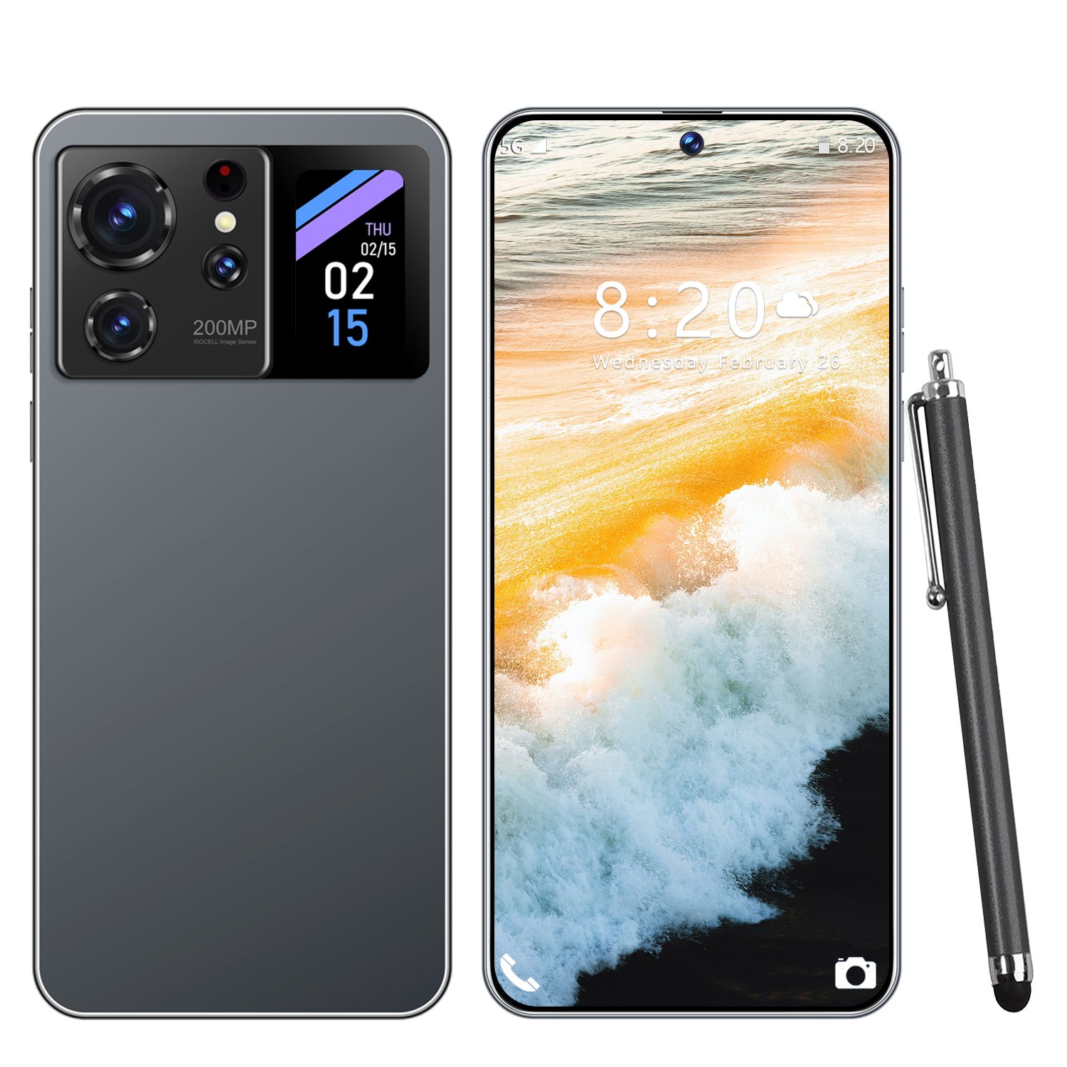 2024 Original S24 7.3 Inch Cellphone 8000mAh Storage Stylus Pen Android 13 Stock Wholesale New unlocked cellphones