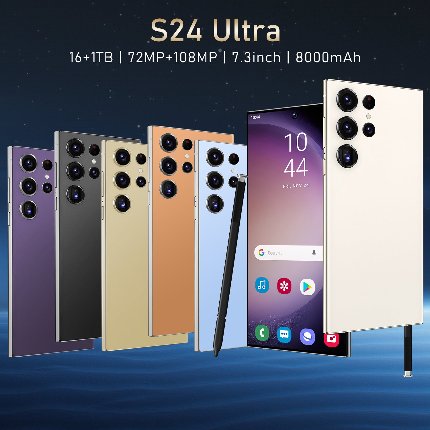 High Quality Gaming Phones Original s24 Ultra Smartphones For s24 16GB+1TB 7.3 inch S-pen Cellphone Mobile Phone 5g Smartphone