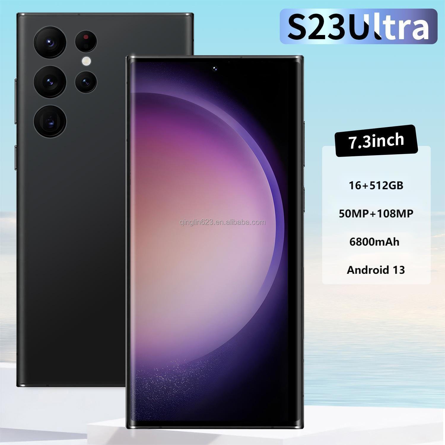 2023 Smartphone S23 Ultra 16gb+512gb Dual Sim Original Unlocked Cellphone 7.3 Inch Mobile Phones