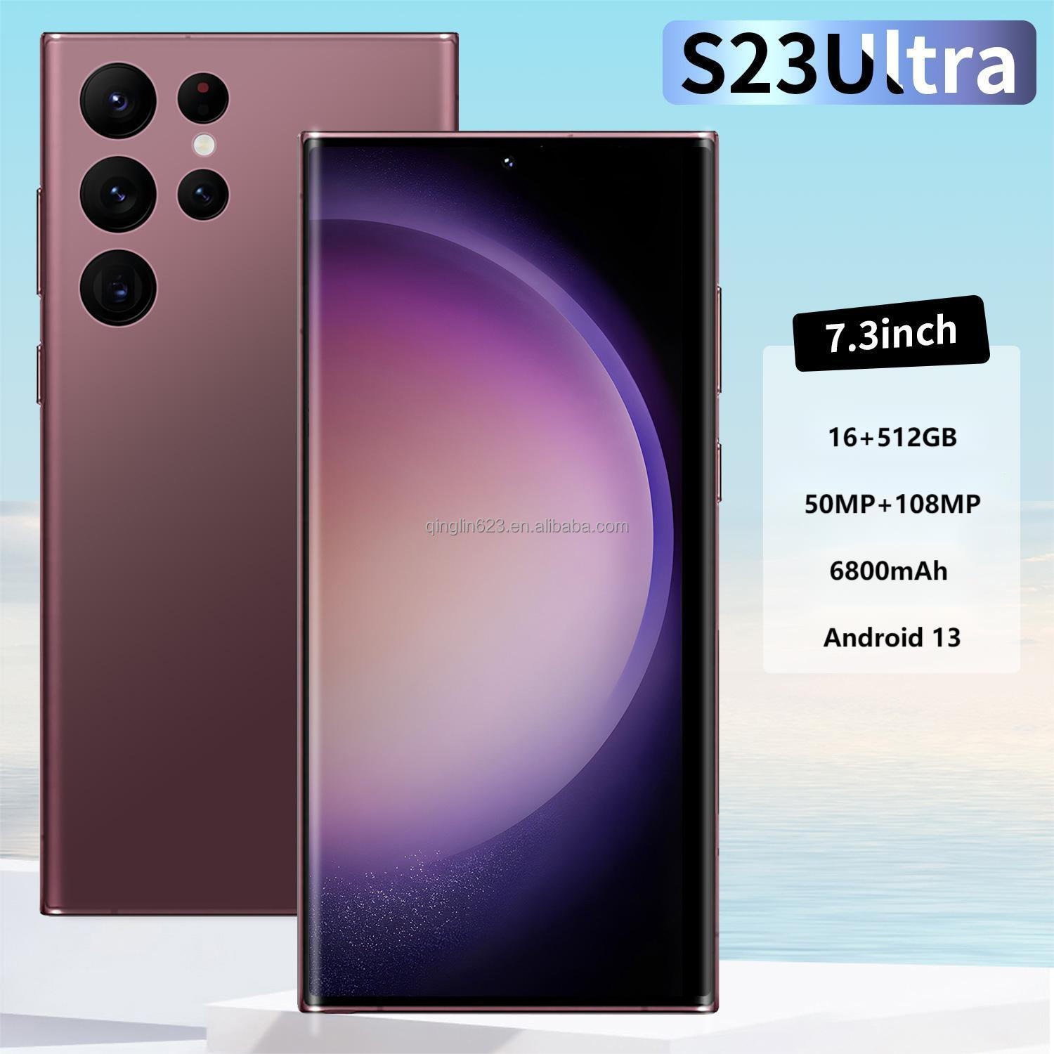 2023 Smartphone S23 Ultra 16gb+512gb Dual Sim Original Unlocked Cellphone 7.3 Inch Mobile Phones