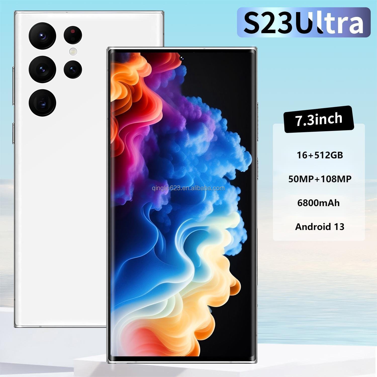 2023 Smartphone S23 Ultra 16gb+512gb Dual Sim Original Unlocked Cellphone 7.3 Inch Mobile Phones