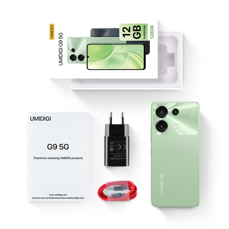 2024 hot selling original UMIDIGI G9 5G smartphone 6.75-inch 6GB+128GB 50MP camera 5000mAh dual SIM card 5G mobile phones