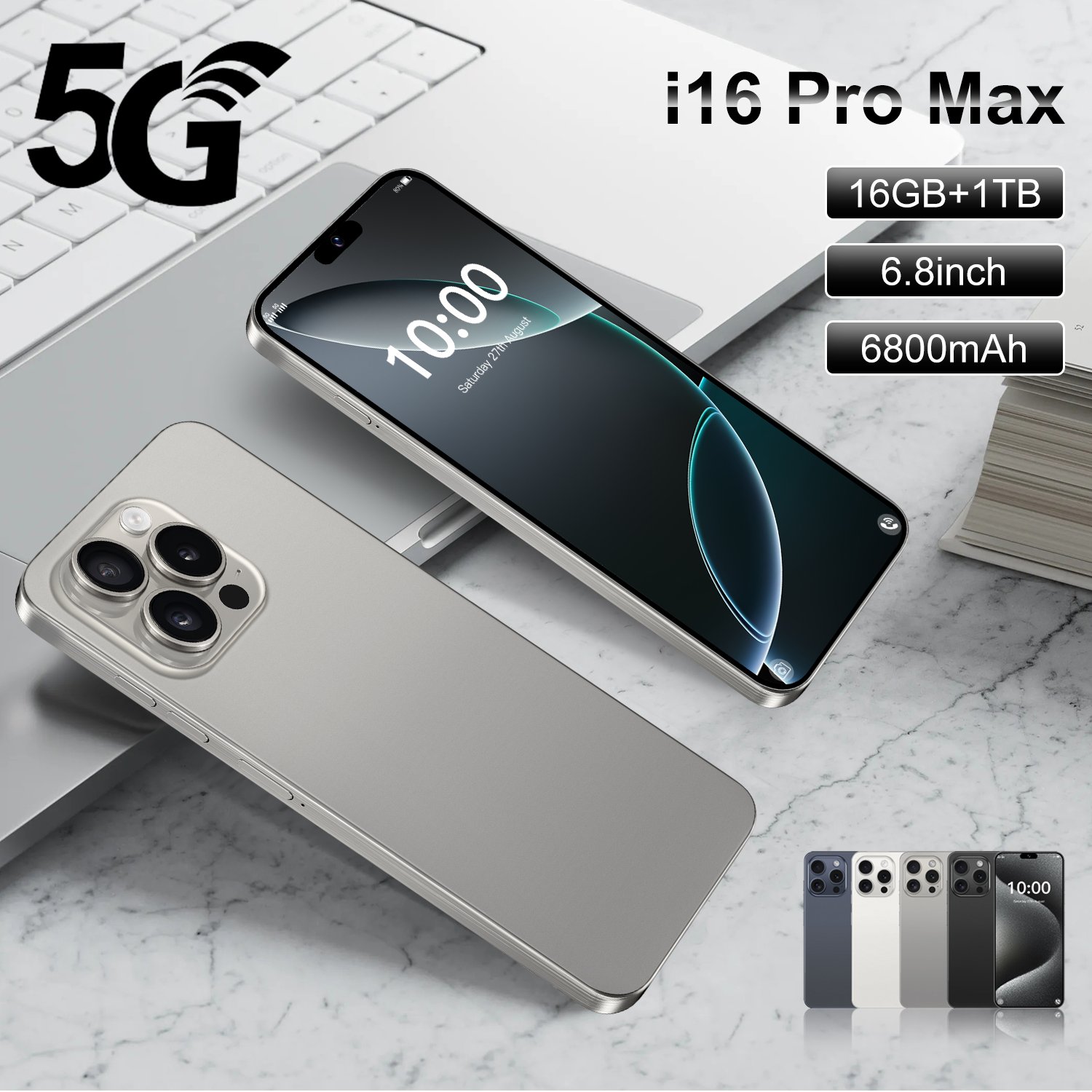 New Design Smartphone 16 Pro Max Original Cellular Android 5g Smartphone 1T 512gb 256gb i16 Pro Mobile Phones