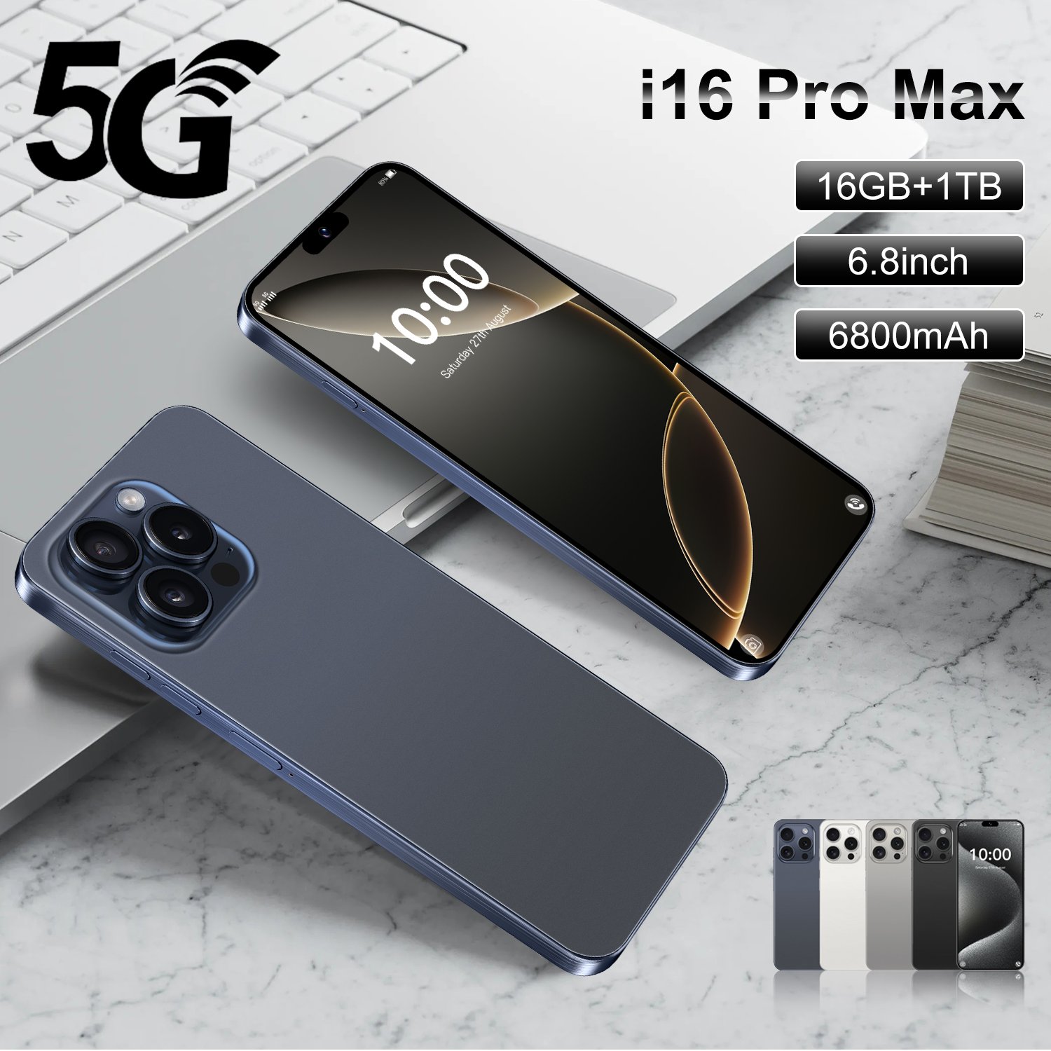 New Design Smartphone 16 Pro Max Original Cellular Android 5g Smartphone 1T 512gb 256gb i16 Pro Mobile Phones