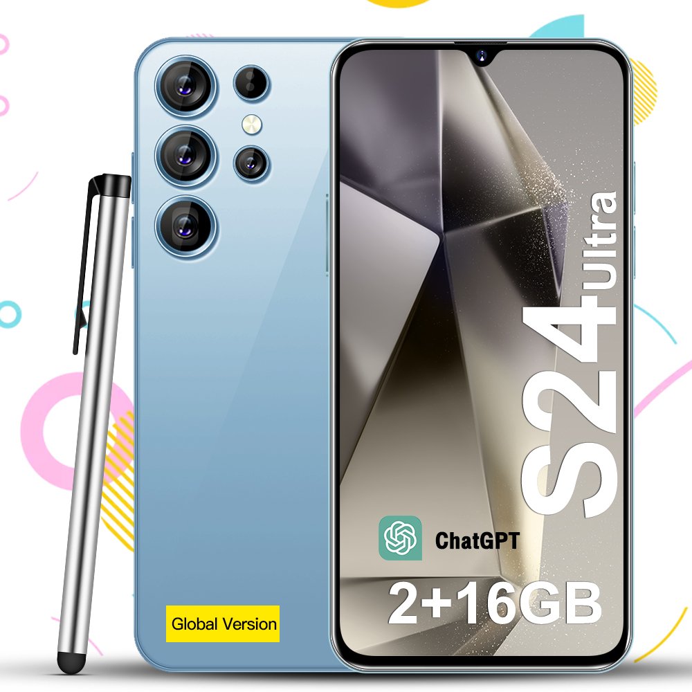 Best sell S24 Ultra 5G smart phone 6.5inch telephone original Unlock S-Pen 3G+WIFI android S23 S24 mobile phones