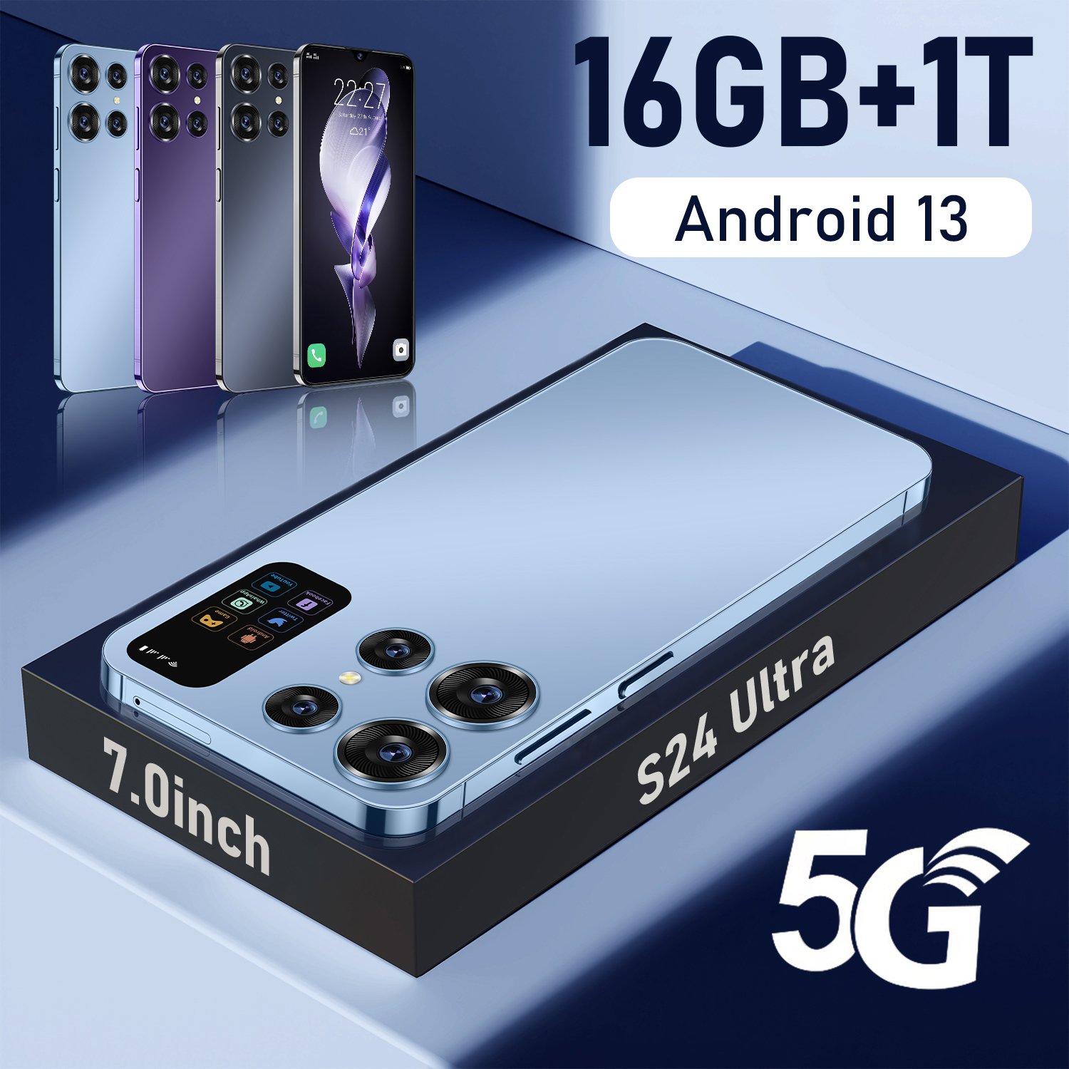 Hot Selling 5G Smarephone s24 Ultra original 7.0 inch 16GB+1TB 108MP Face Recognition Smartphone Cell Mobile Phone