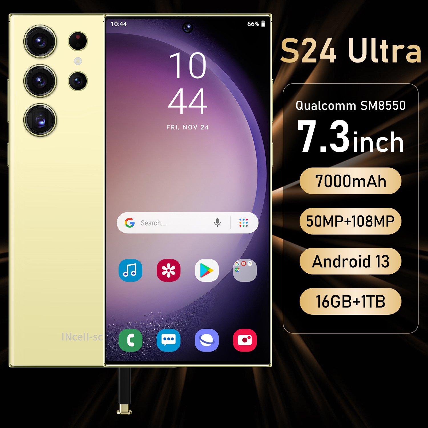 Wholesale Biometric Beast S24 Android 5G Smartphone with 16GB RAM 1TB Storage Dual SIM and Secure Unlocks