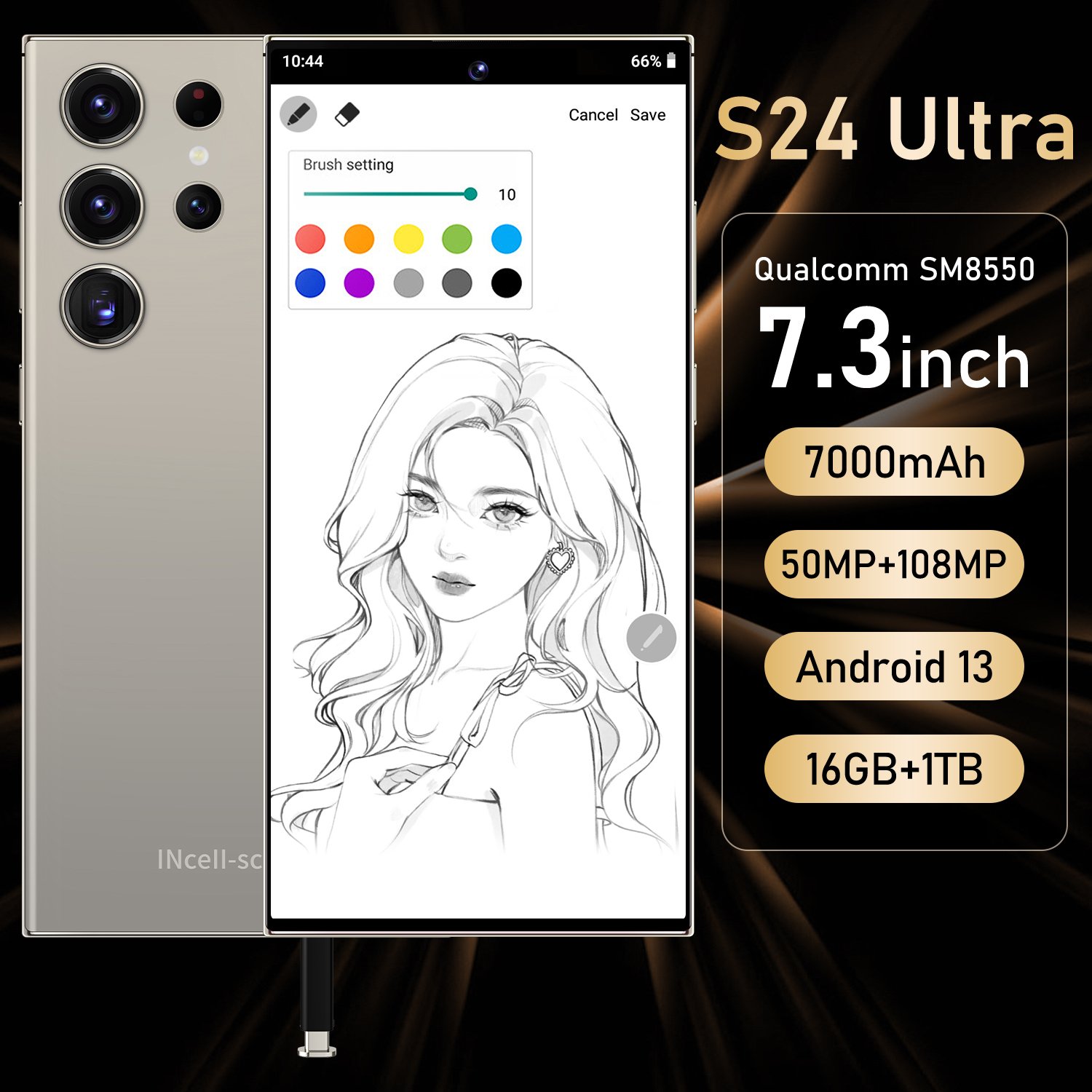 Wholesale Biometric Beast S24 Android 5G Smartphone with 16GB RAM 1TB Storage Dual SIM and Secure Unlocks