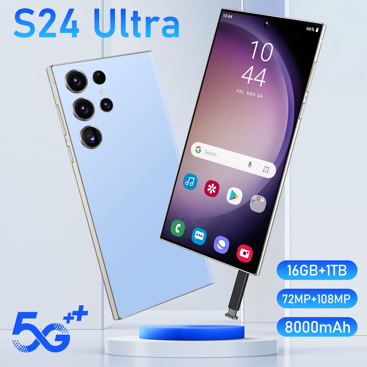 High Quality S24 Ultra Unlocked 16gb+1TB 5g Clone Cellphone 7.3inch 5g Smartphone Dual Sim Mobile Phones For S24 Ultra