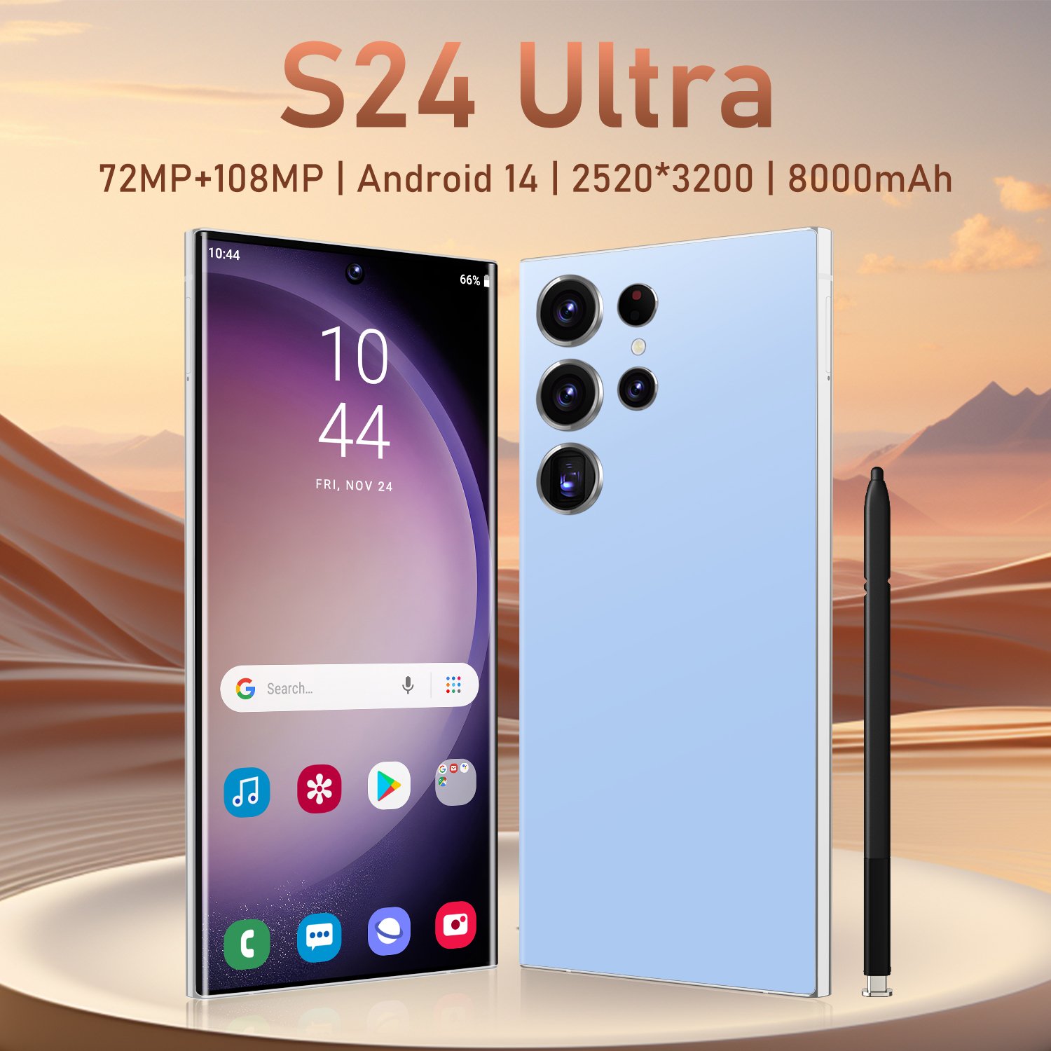 High Quality S24 Ultra Unlocked 16gb+1TB 5g Clone Cellphone 7.3inch 5g Smartphone Dual Sim Mobile Phones For S24 Ultra