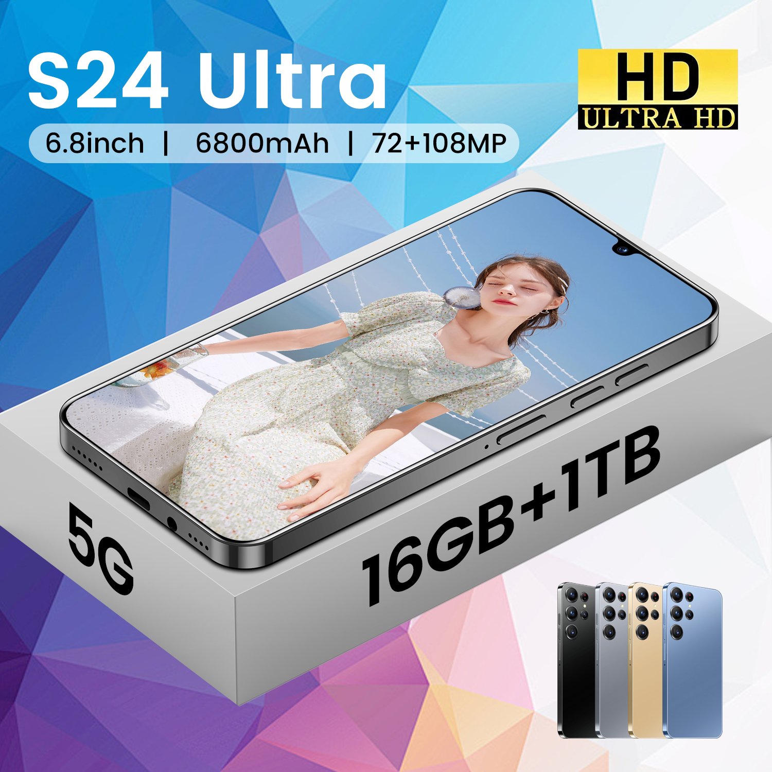 New Original unlocked for Sansung S24 Ultra 5G Smartphone 6.8 inch Android 11 Global Version 16GB+512GB Dual SIM Mobile phones