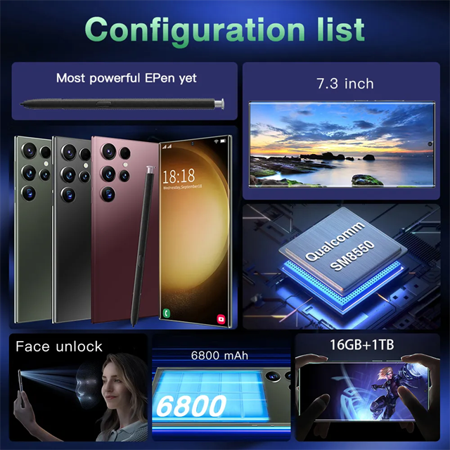 2025 Cheap 16+1tb Mobile Phone Cell Gaming Phone 5g Smartphone 3g&4g Smartphone S23 Ultra Phone Original Android Smartphone