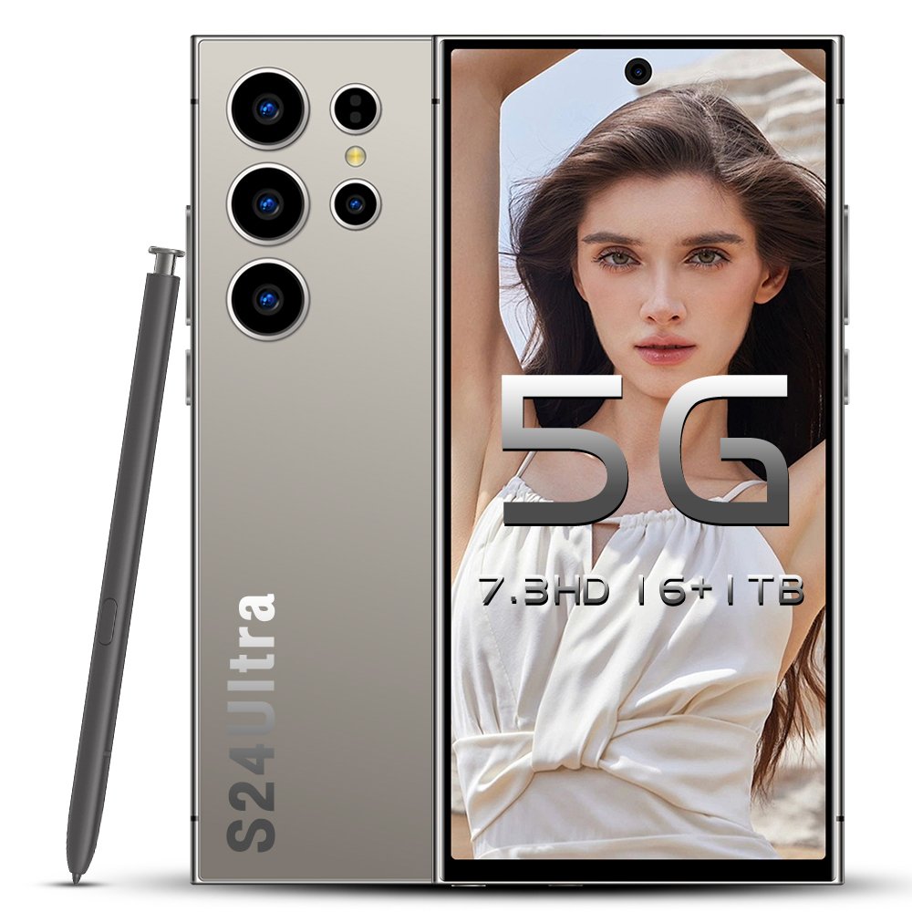 2024 Hot Selling S24 Ultra Android 14 Face Unlock Cell Phone 7.3 Inch Hd Screen 16gb+1tb Cellular 5g Smart Mobile Phones