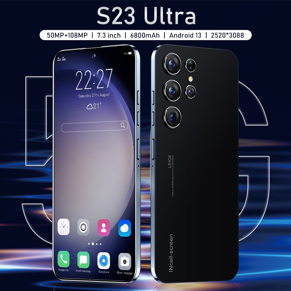 6.6 Inch 4G Android S23ultra Smartphone MTK Processor 8+512G Large Battery Dual SIM Card Dual smartphone