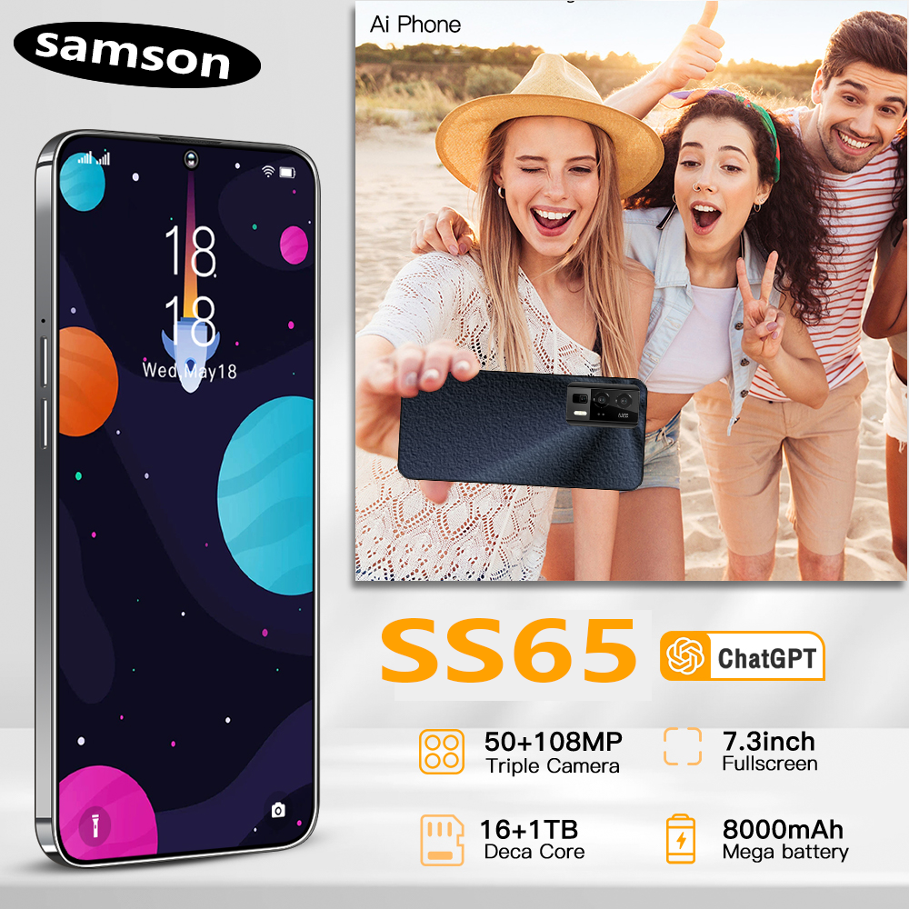 Original phone ss65 Pro Celular 7.3 Inch samson android phone 5G smartphone 16gb 256gb phone mobiles