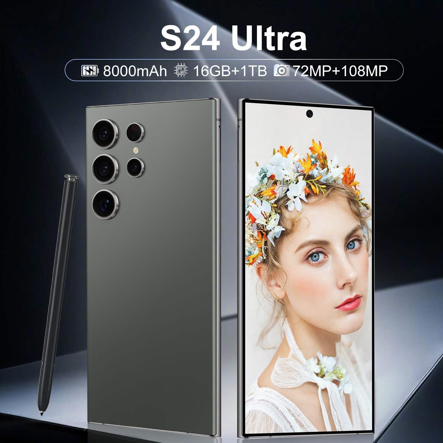 Original S24 Ultra 5G smartphone 16GB+1TB 7.3-inch perforated HD screen smartphone Budget phone