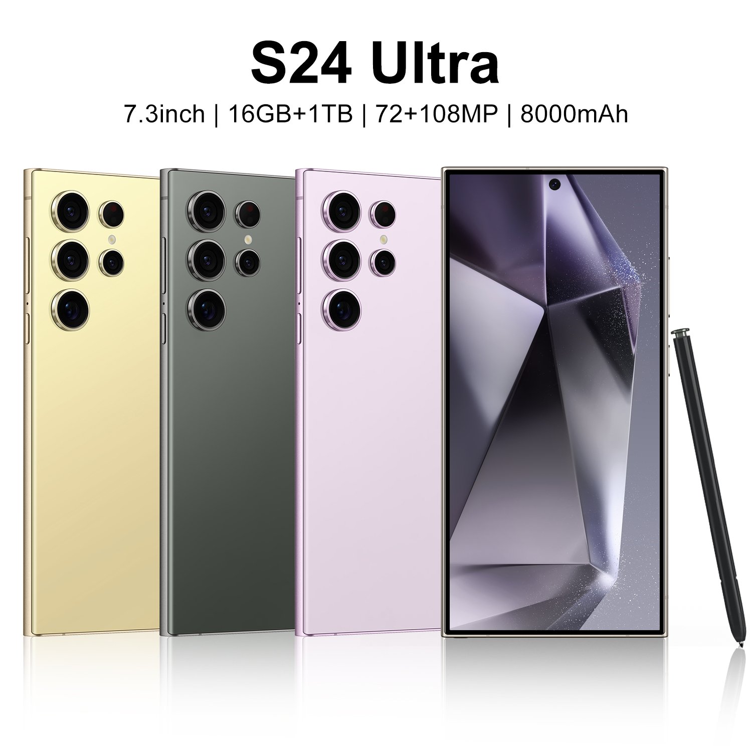 Original S24 Ultra 5G smartphone 16GB+1TB 7.3-inch perforated HD screen smartphone Budget phone