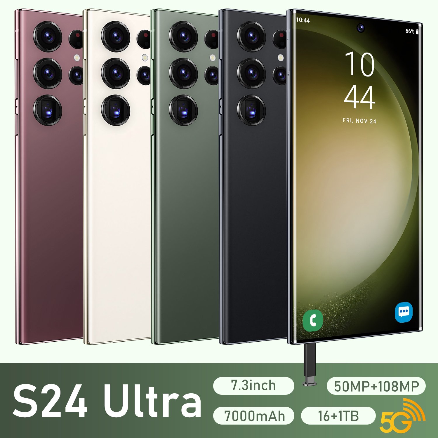 Original Mobilephone s24 ultra Smartphones 7.3 inch 16GB+1TB 5G Dual SIM Cellphone Mobile Phone s 5g smartphone