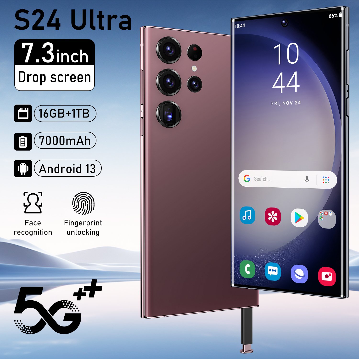 Original phones s24 ultra Smartphones For s24 ultra 16GB+1TB 5G Dual SIM Cellphone Mobile Phone 5g smartphone mobile phones