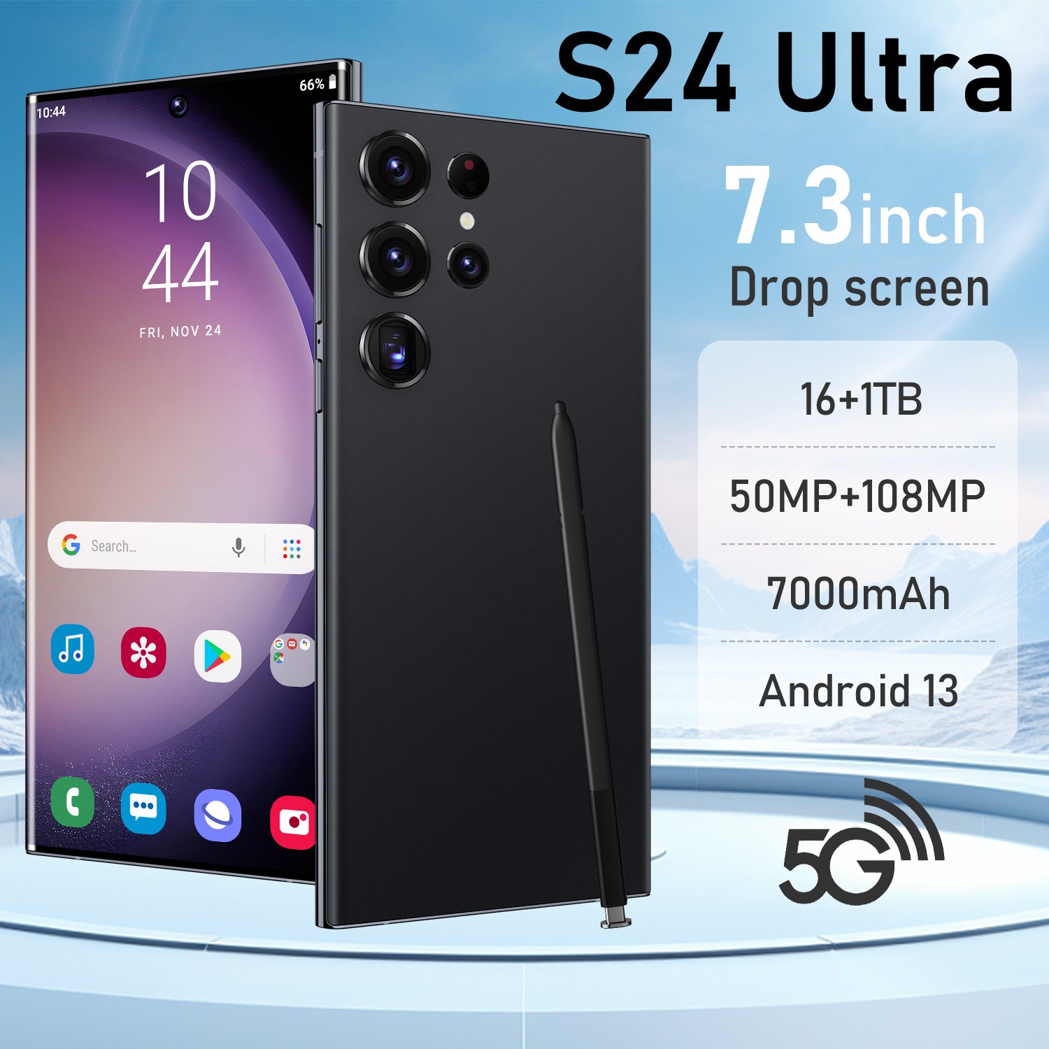 Original phones s24 ultra Smartphones For s24 ultra 16GB+1TB 5G Dual SIM Cellphone Mobile Phone 5g smartphone mobile phones