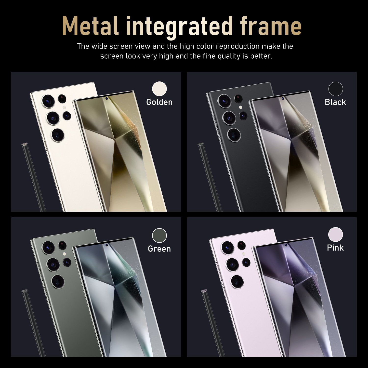 2024 Brand New S24 Ultra Phone 6.8 inch 512GB 4G 5G Smartphones Have Logo And Original Packing for Clone Version S24 ultra