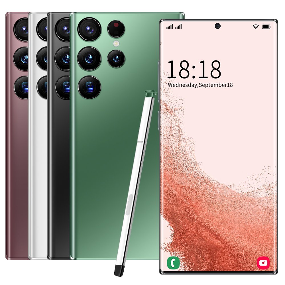 5g Smartphone S22 Ultra HD Screen Dual Sim Cell Phone Android 12 Mobile Phones 48MP 7.3 inch Display Celulares