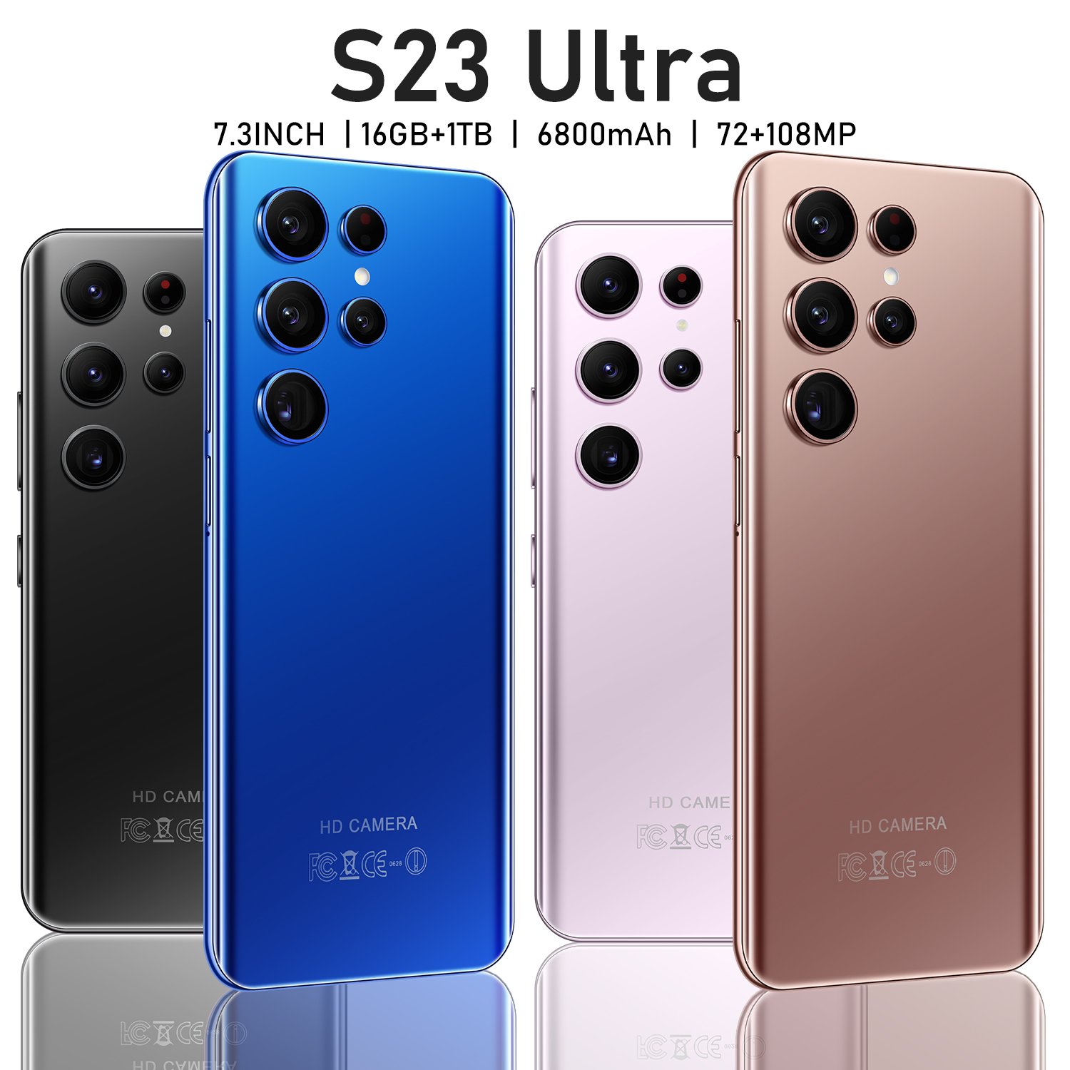 Original Unlocked S23 5g Smartphone 7.2 inch Full Screen 16GB+1TB Android Mobile Phones With Face ID Cell Phone