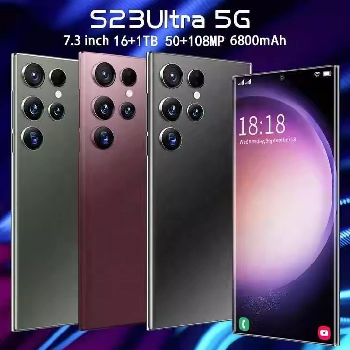 Free sample fast delivery 5g de smartphones amoled 7.3 inch full screen Portable small 5g smartphone s23 ultra original telefons