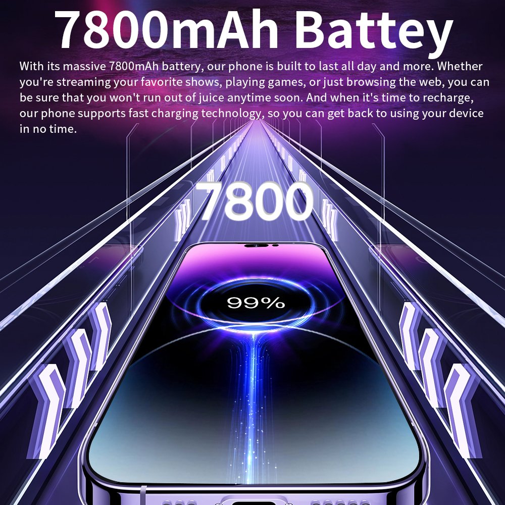 New 5G Smartphone Phone 15 Pro Max Smart Phone 4GB+64GB 6.7 Inch 48MP+108MP Cellphone Cheap Telephone Telefon Inteligente