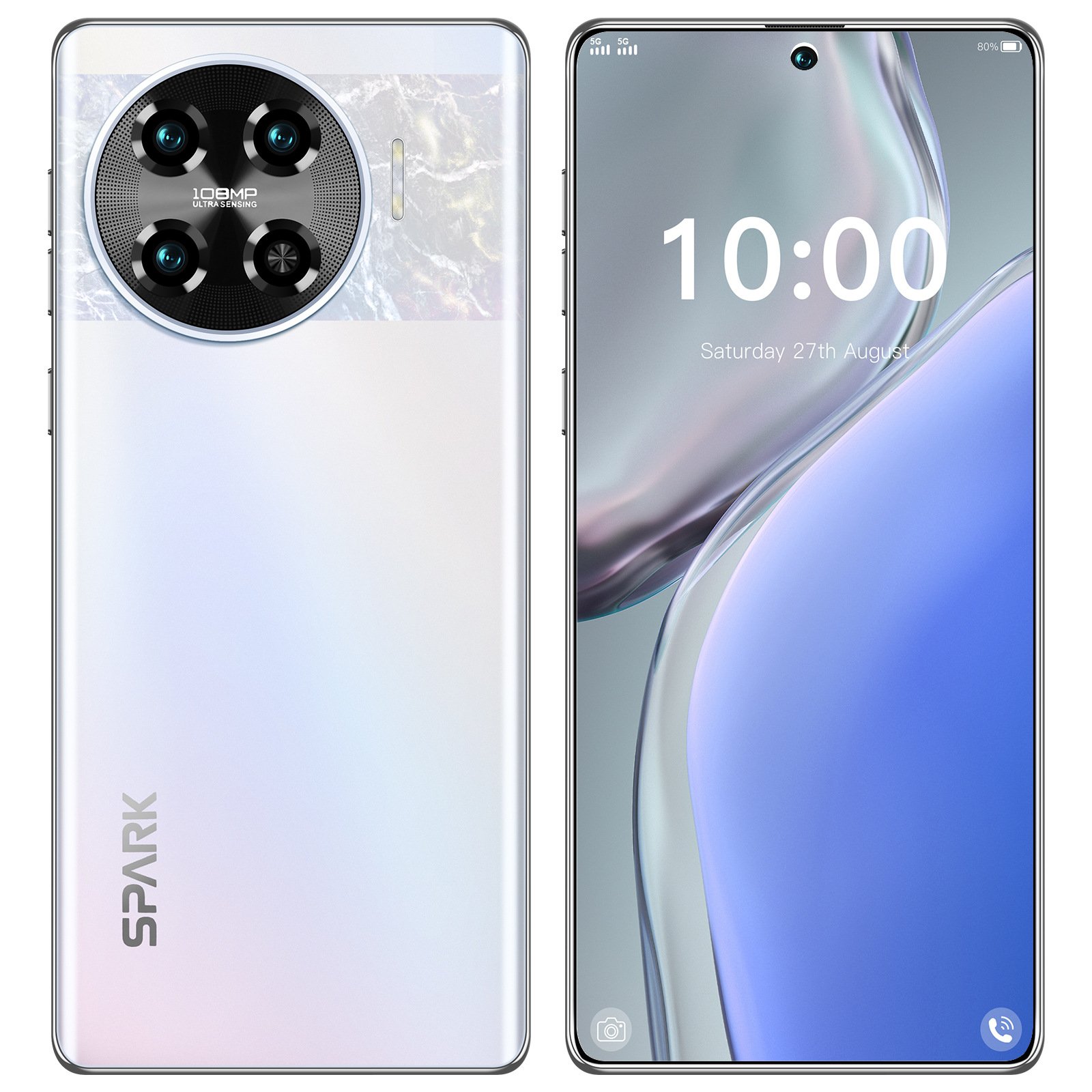 New Transmitting Spark 20 Pro MAX 2024 7.6 Inch 10-Core 5G LTE Smartphone Dual Sim Card Large 16GB + 1TB HD Battery English 5G Global