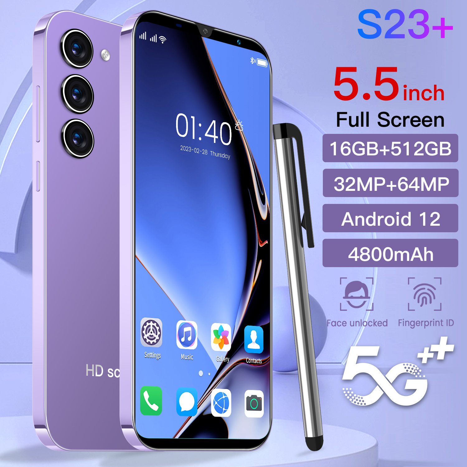 New Global Version 16GB+1TB Android Phones Original Unlocked 5G Gaming Phones Smartphones