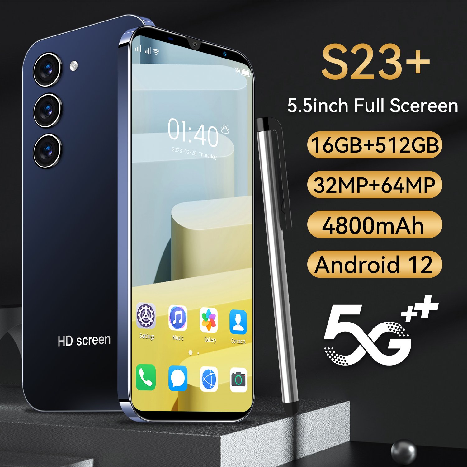 New Global Version 16GB+1TB Android Phones Original Unlocked 5G Gaming Phones Smartphones