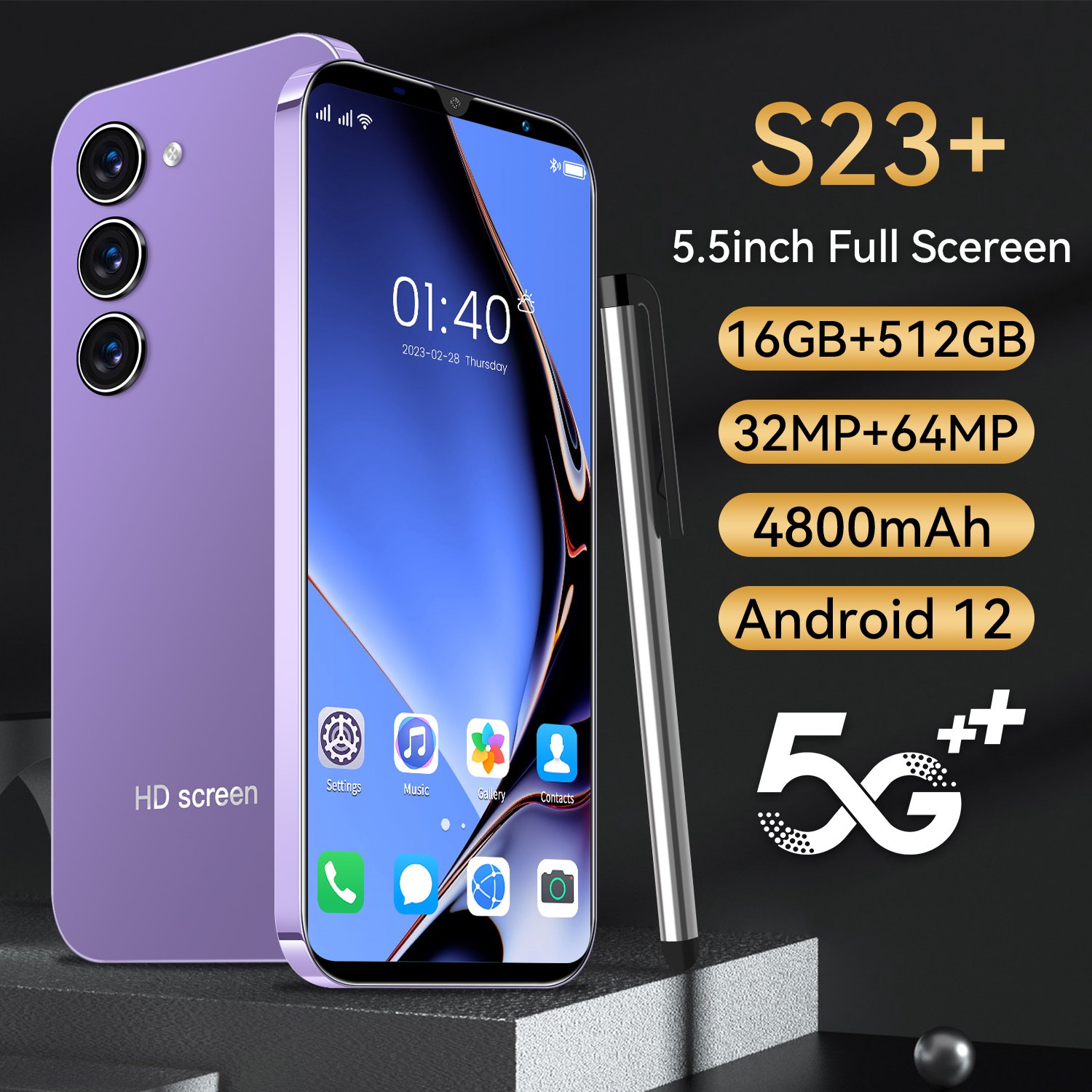 New Global Version 16GB+1TB Android Phones Original Unlocked 5G Gaming Phones Smartphones