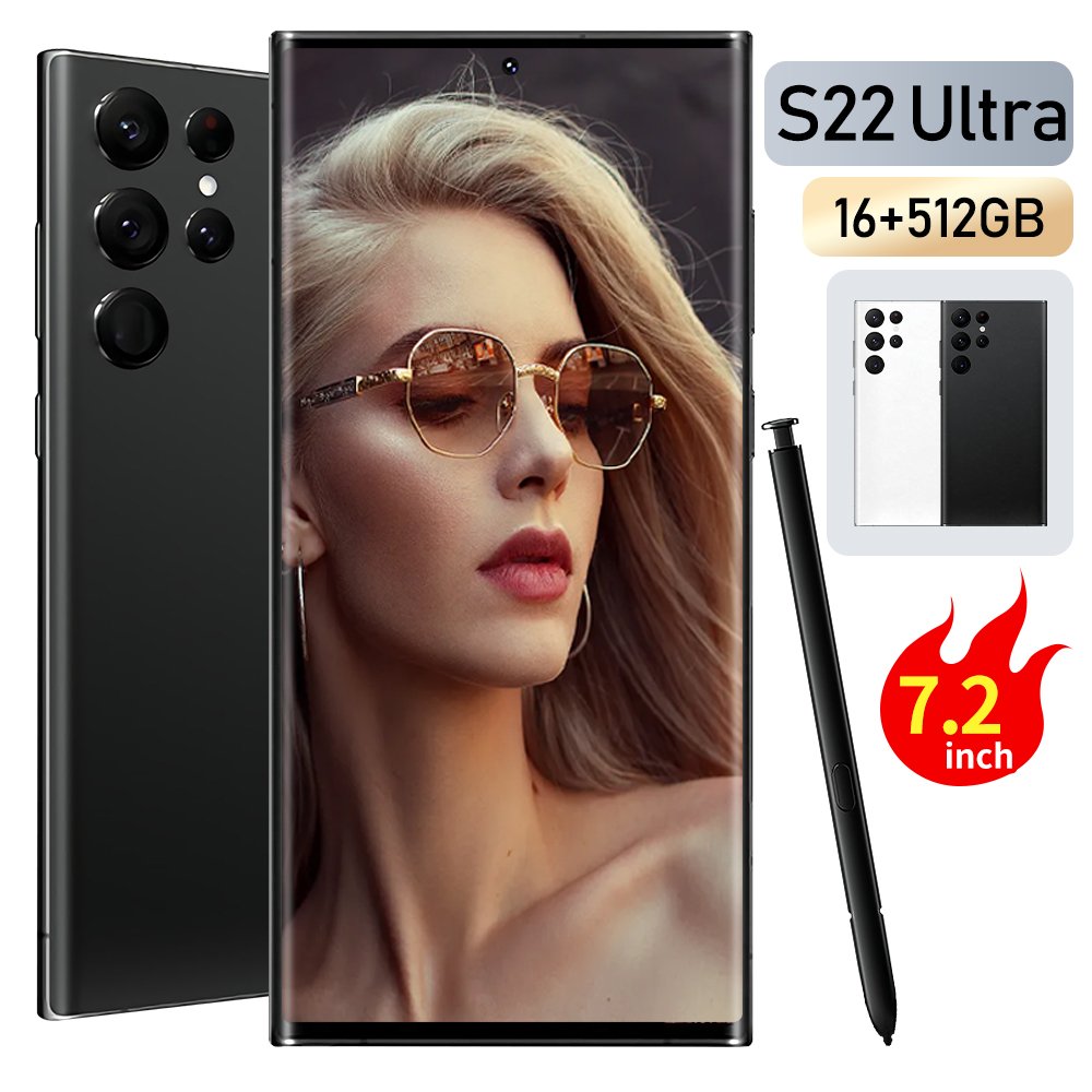 5G Smartphone S22 Ultra 6.9 inch Full Screen 16+512GB Celular Android Mobile Phones Face ID Original Unlocked Cell Phone