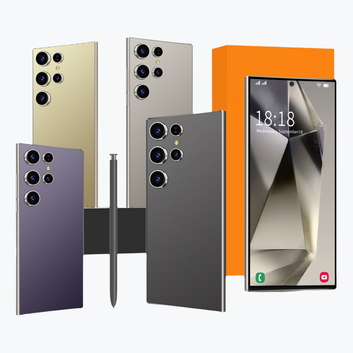 Hot Selling S24 Ultra Original 7.3 Inch 16gb+1tb 50mp+108mp Big Screen Cellphone Smartphone 5g Mobile Cell Phone