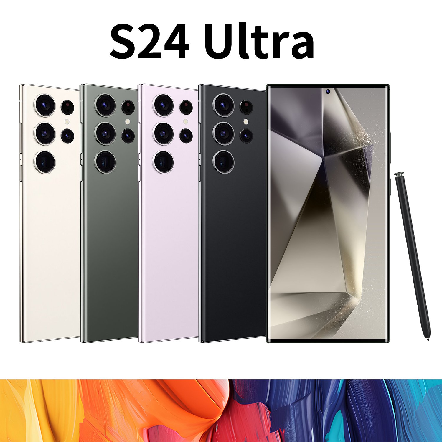 2024 New Original PHONE S24 Ultra 16GB+1TB 5G 7.2-inch MTK6889 48MP 108MP With Built-in Pen Android 12 Smartphone