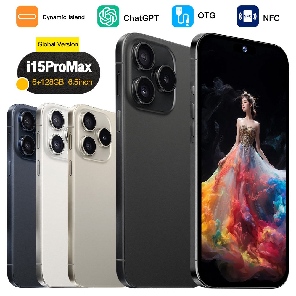 Slimoro Rugged Cheap Unlocked I For Phone 15 Pro Max Original Mobile Phone Smartphone 5G 15 Pro Max 16 15 14 I16 Android 14 13